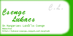csenge lukacs business card